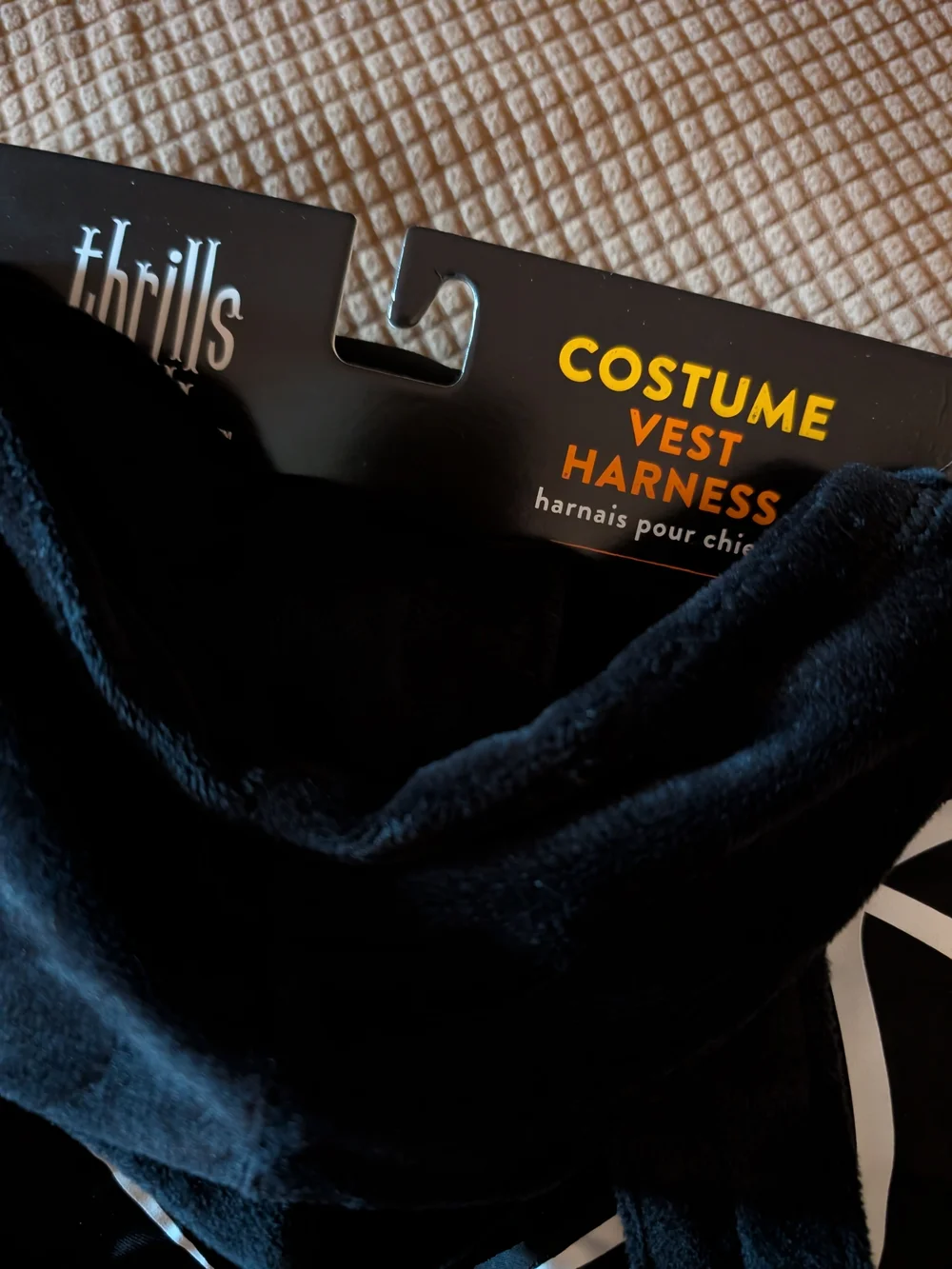 NWT Thrills & Chills- Black Reflective Bat Wing Dog Harness